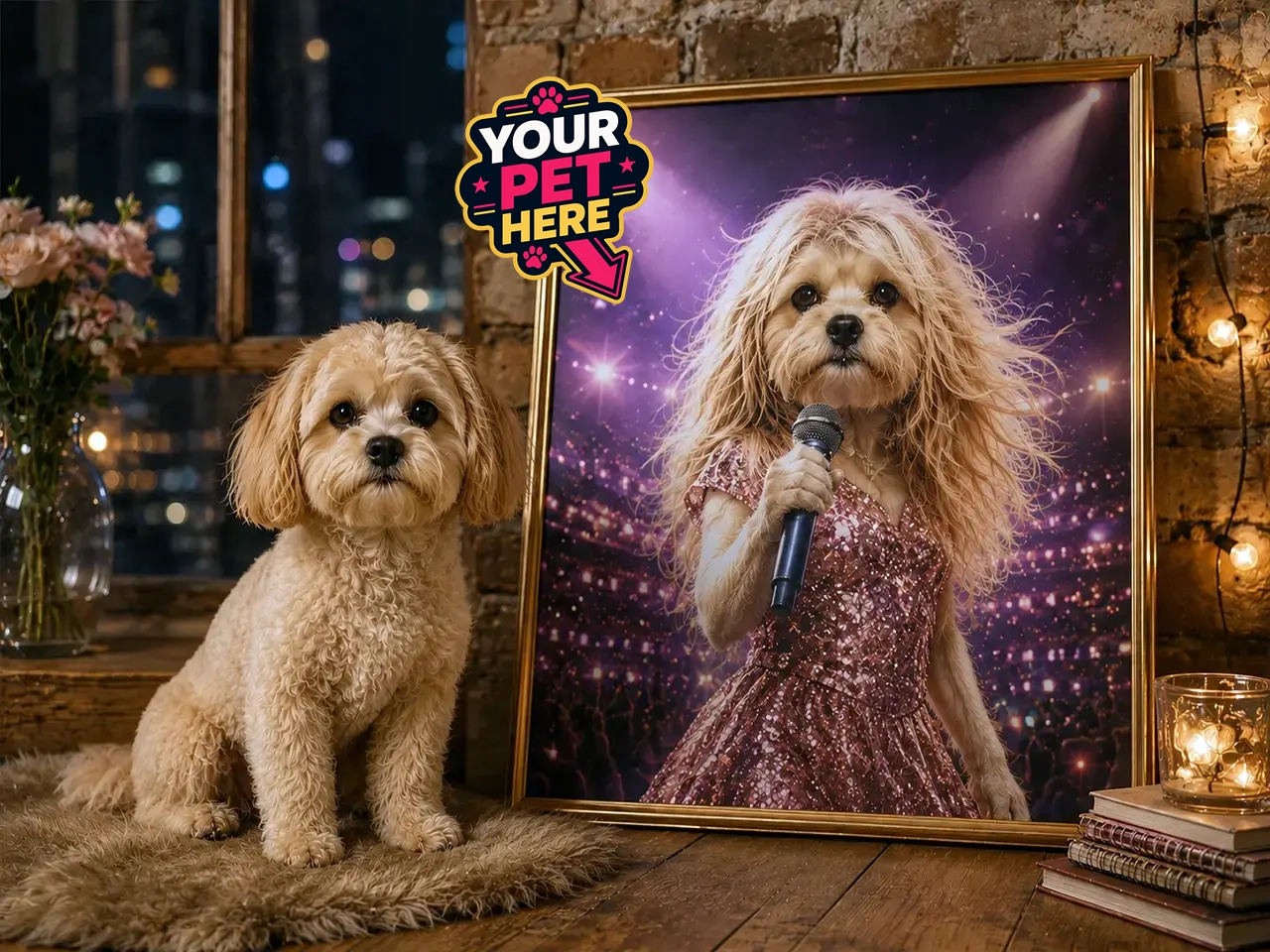 Royal theme pet art print