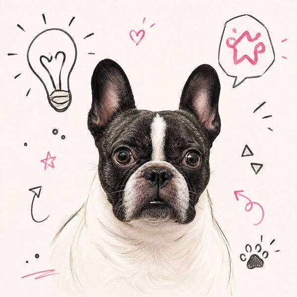 Penny with a lightbulb idea above her head