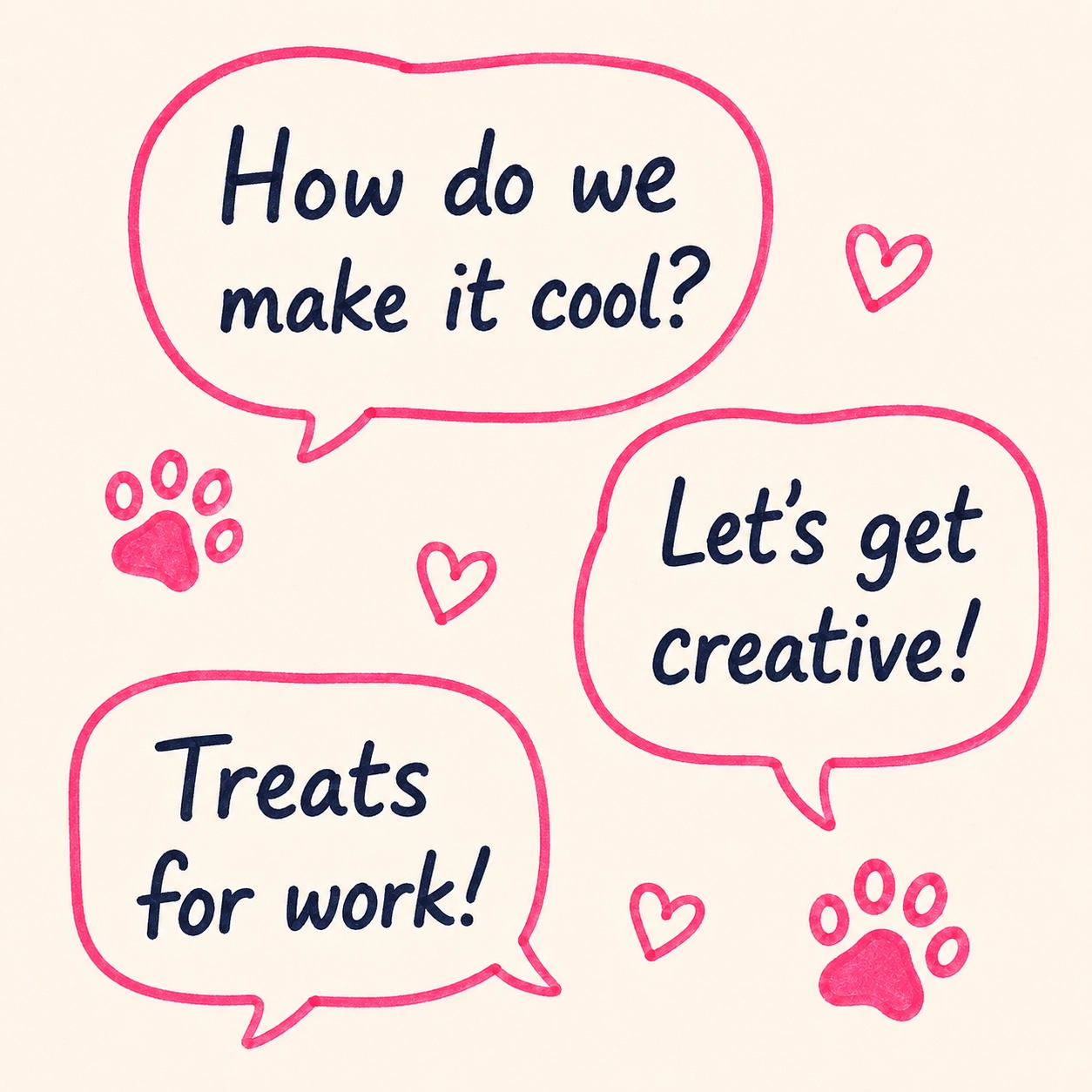Speech bubbles about making PawStars real