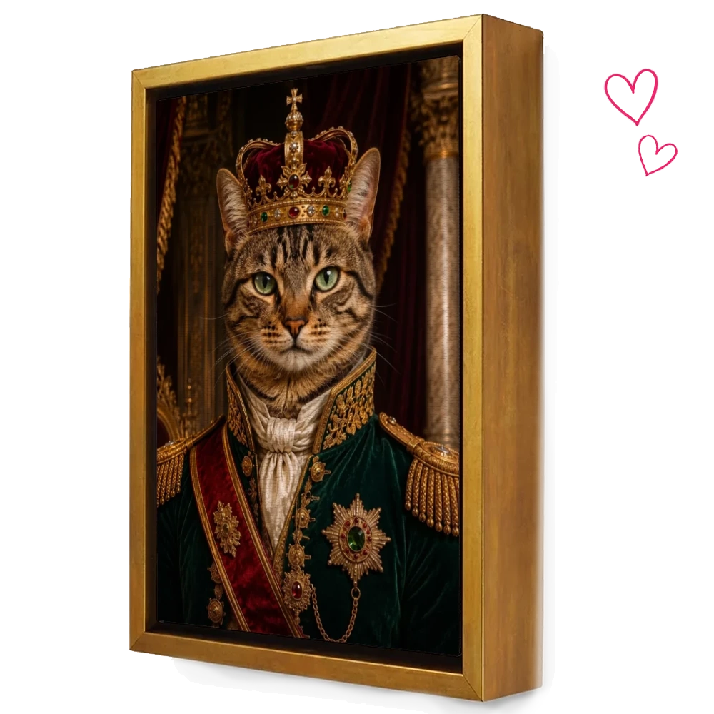 Framed custom pet portrait