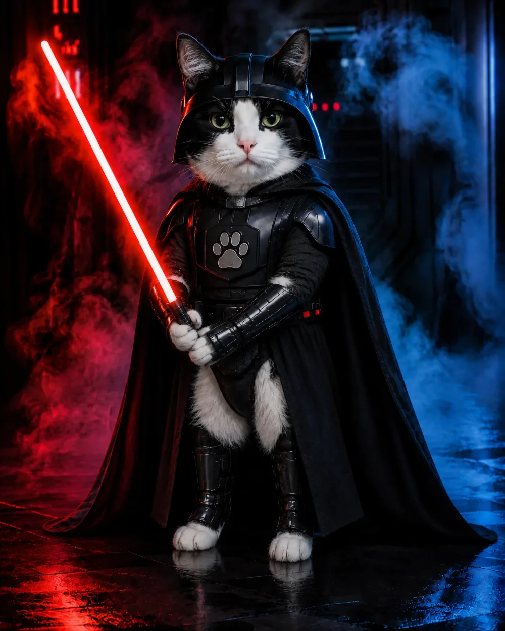 Paw Vader after