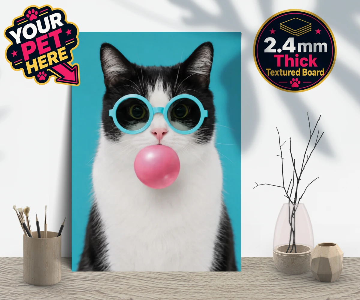 Personalised Bubblegum Paw Star cat gallery boards featuring meet Bubblegum Paw Star, the whimsical cat character who brings a spla
