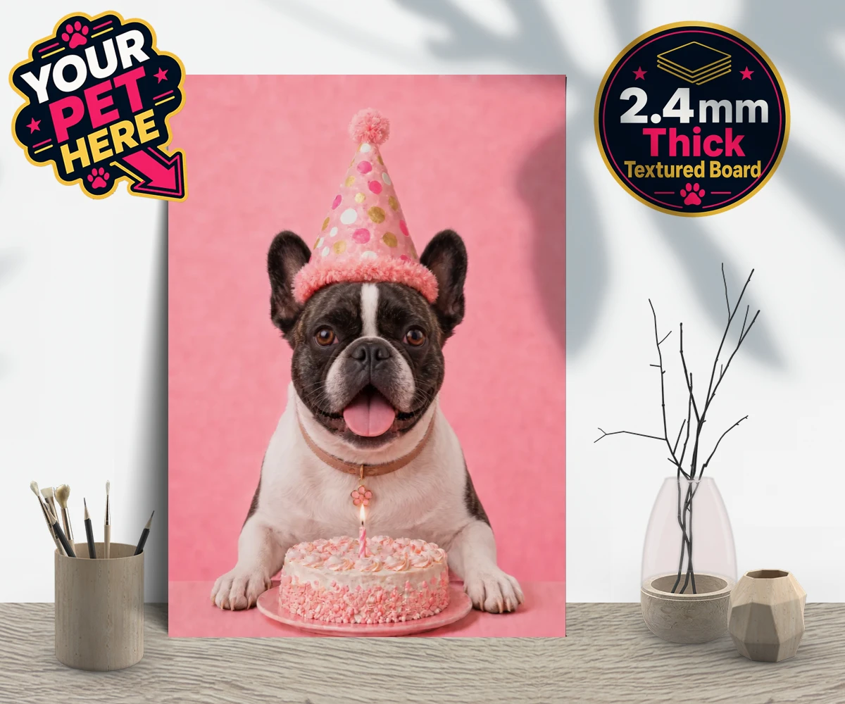 Personalised Birthday Girl dog gallery boards featuring celebrate your furry friend's special day with our delightful Birthday