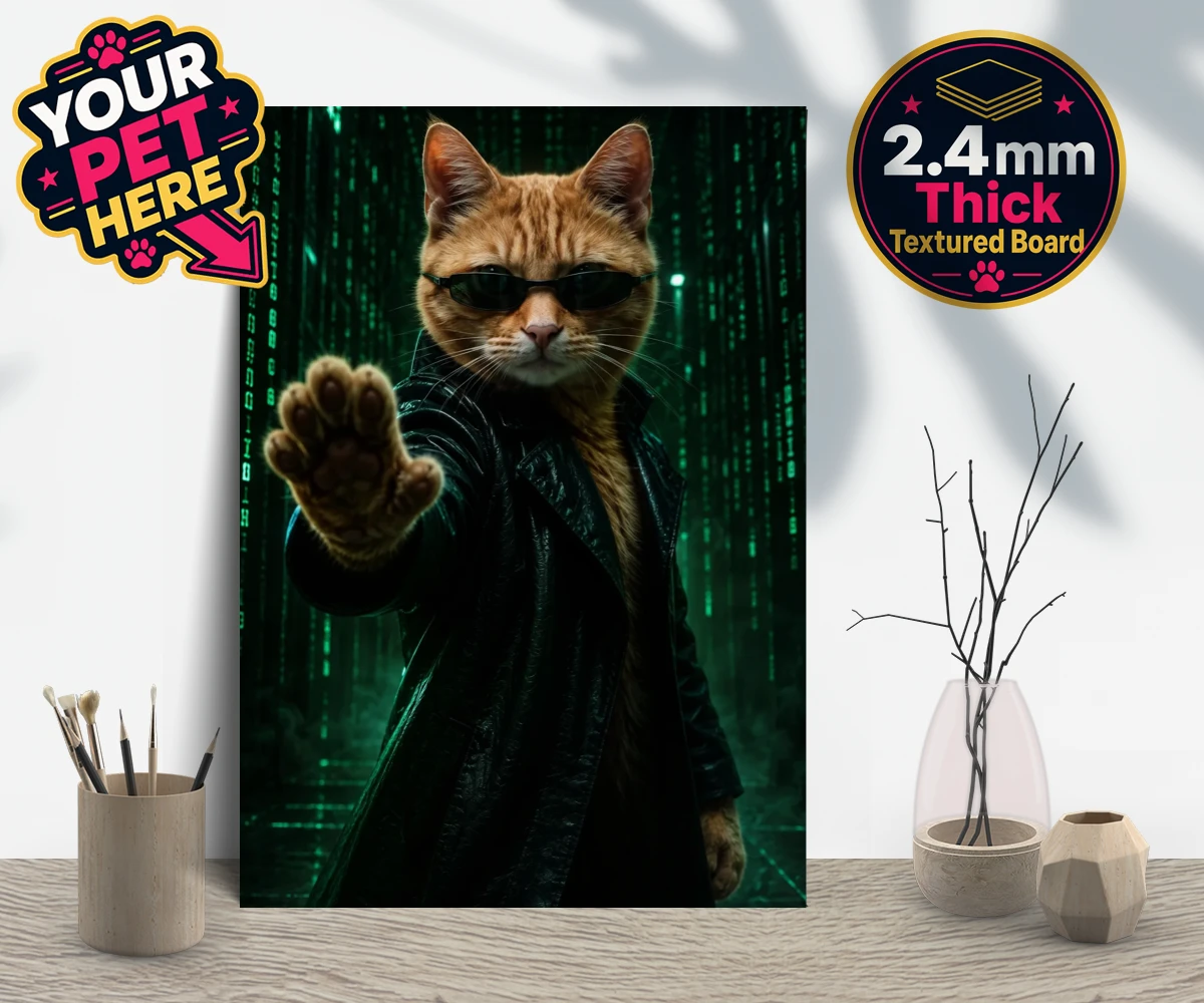 Personalised The Pawtrix cat gallery boards featuring step into a world where feline charm meets Hollywood glamour with The
