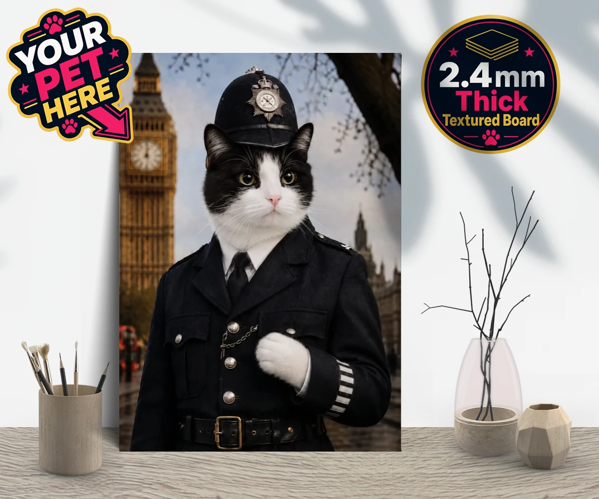Personalised Paw Police cat gallery boards featuring the purr-fect addition to your home!