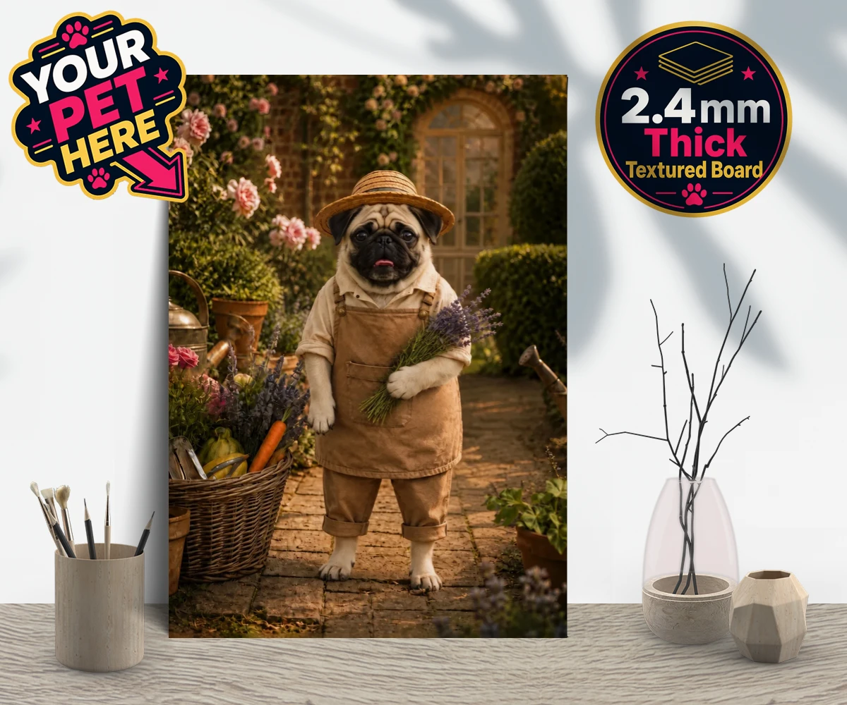 Personalised Paw Gardener dog gallery boards featuring meet Paw Gardener, the charming canine capturing the very essence of g