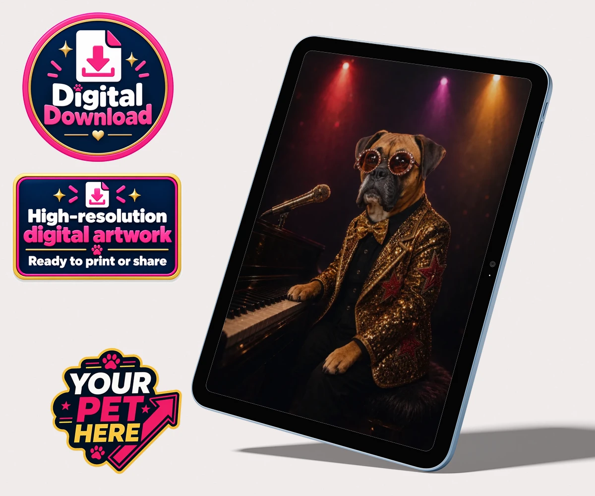 Personalised Rocket Dog dog personalised digital downloads featuring our dazzling canine superstar!
