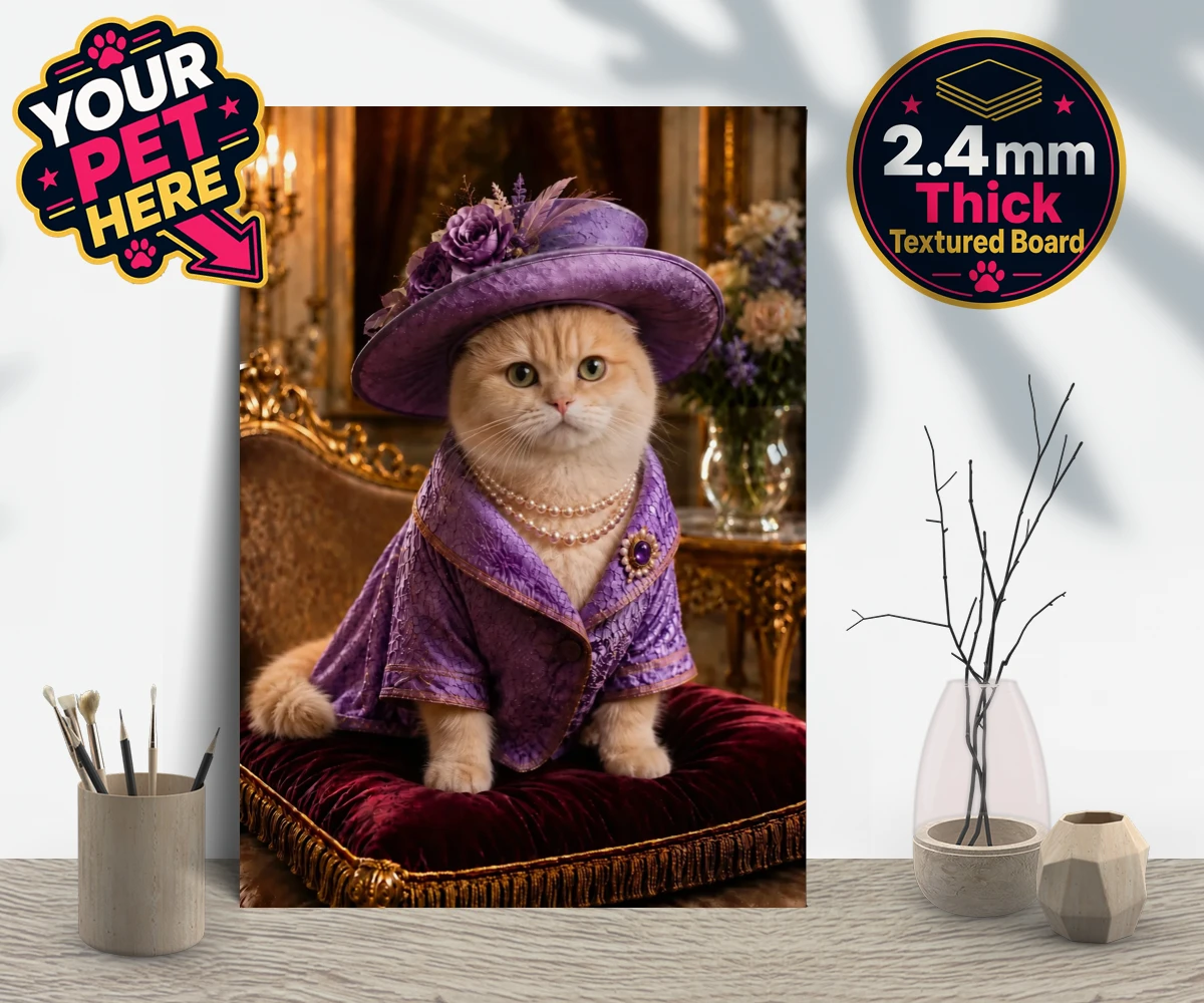 Personalised Paws of the Palace cat gallery boards featuring the regal feline who reigns supreme in the world of pampered pets