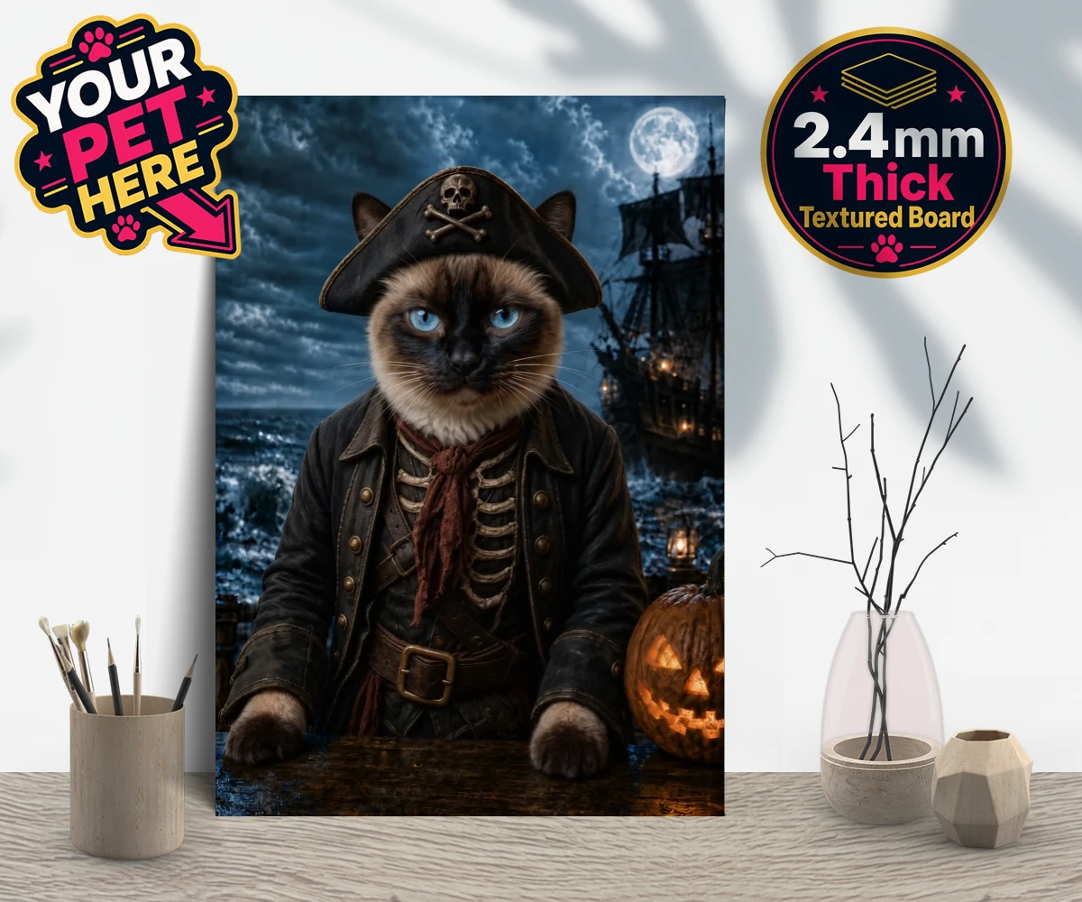 Personalised Pirate of the Phantom Seas cat gallery boards featuring set sail on a whimsical adventure with our Pirate of the Phantom Seas