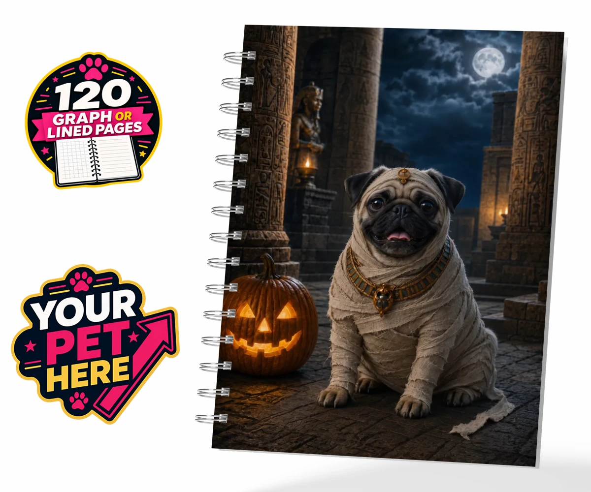Personalised Mummy Paw dog spiral notebook featuring a delightful addition to our seasonal collection, capturing the charm