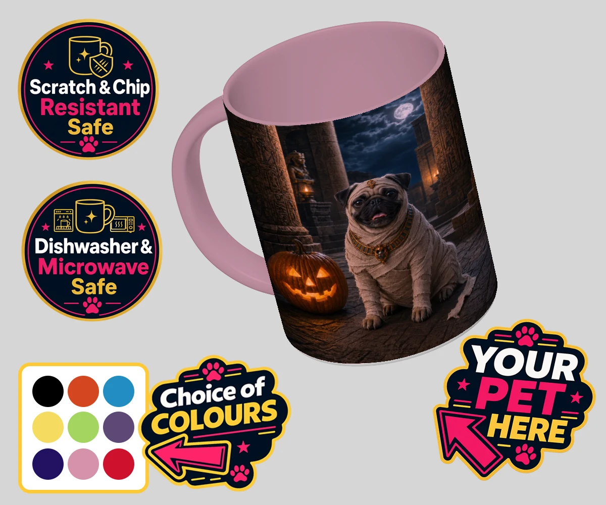 Personalised Mummy Paw dog coloured photo mugs featuring a delightful addition to our seasonal collection, capturing the charm