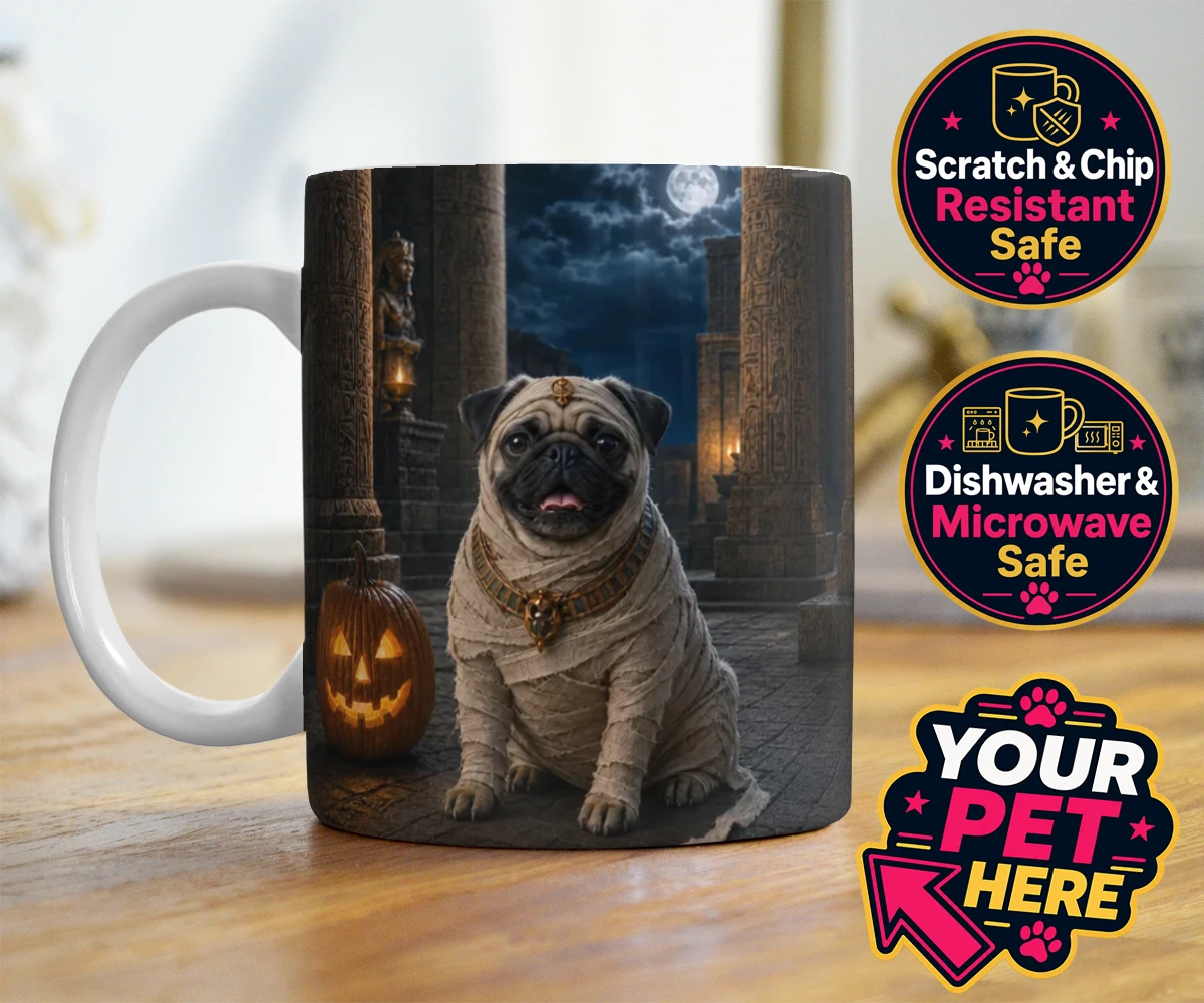 Personalised Mummy Paw dog photo mugs featuring a delightful addition to our seasonal collection, capturing the charm