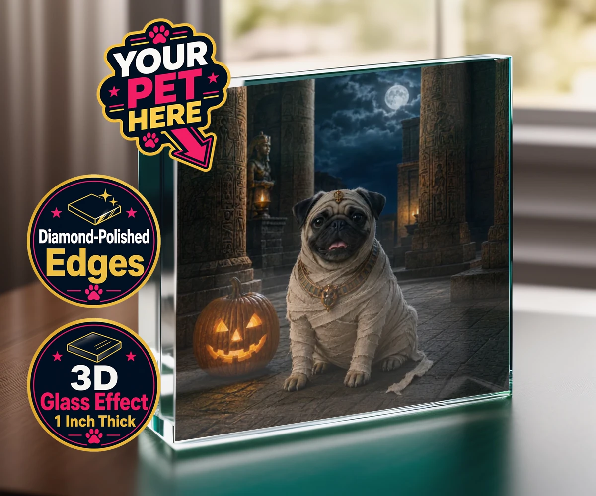 Personalised Mummy Paw dog acrylic prisms featuring a delightful addition to our seasonal collection, capturing the charm