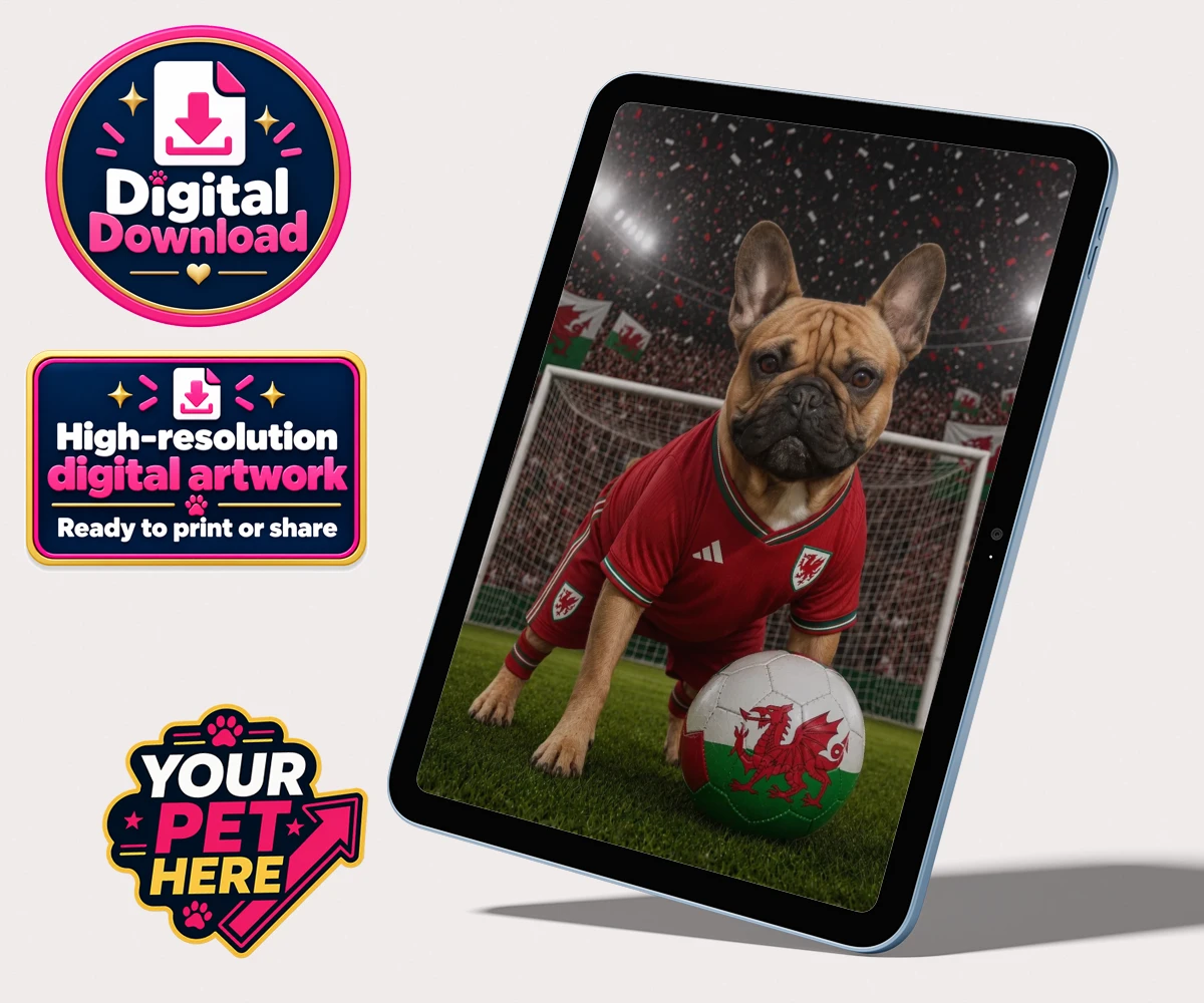 Personalised Wales Footballer dog personalised digital downloads featuring meet Wales Footballer, a delightful tribute to your beloved canine com
