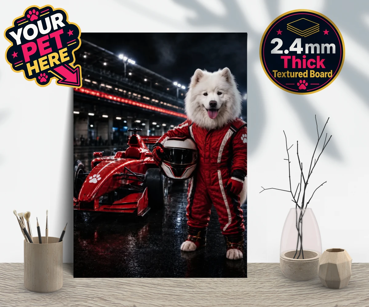 Personalised Paw Prix Racer dog gallery boards featuring the ultimate tribute to your speedy companion!